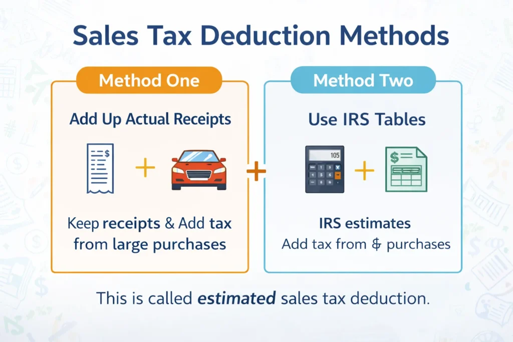 Sales Tax Deduction Methods